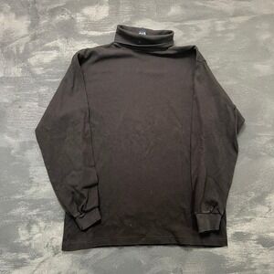 Vintage Gap Turtle Neck Shirt Mens Medium Black 1990s